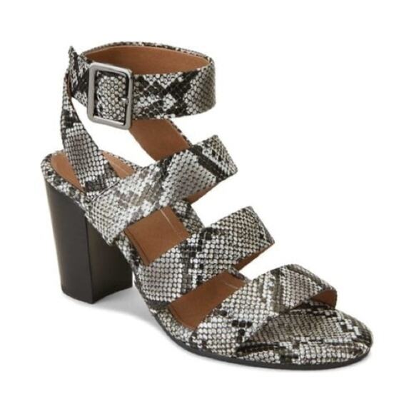 Vionic Blaire Strappy Heeled Sandals Snakeskin - Picture 1 of 9